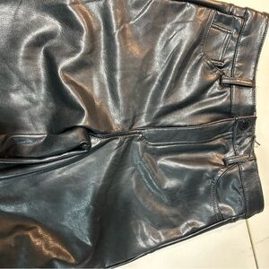 Women's Small BBJ Black Leatherette Pants